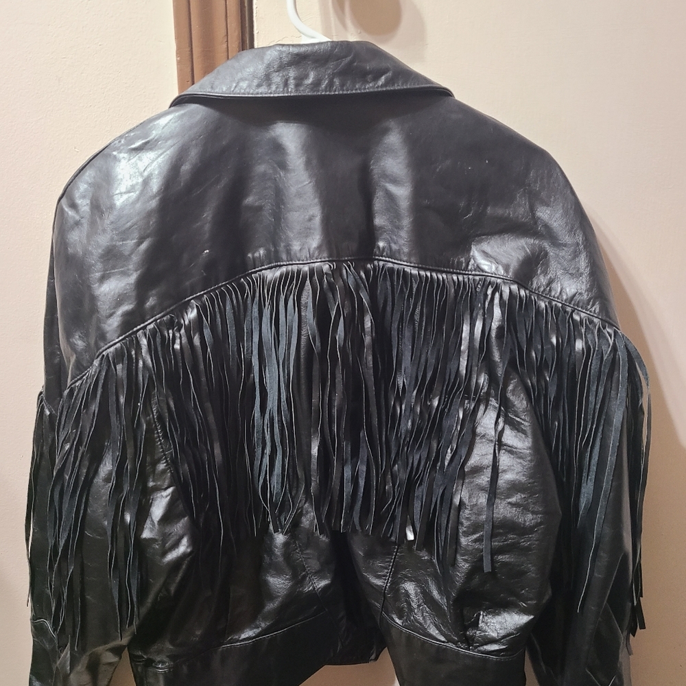 Genuine Leather Fringed Jacket - Picture 2 of 7